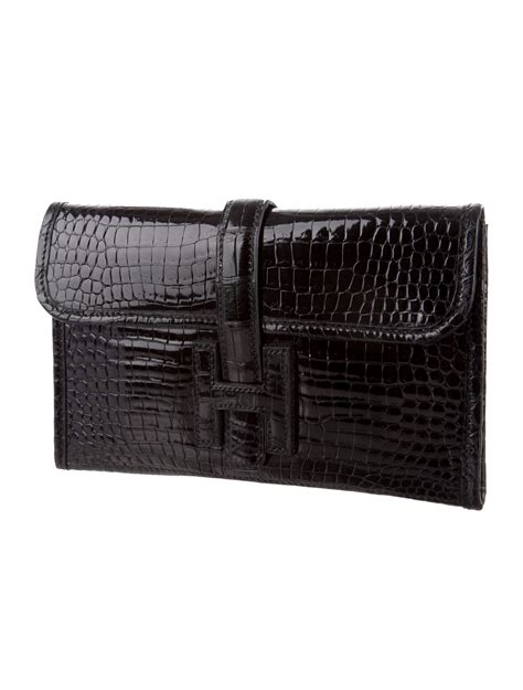 hermes porosus jige crocodile|hermes clutch purse.